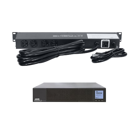 Lowell UPS System, 2000VA, Line Interactive, Out: 120V AC In: 120V AC UPS8-2000-CD